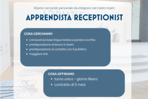 ANNUNCIO AIUTO RECEPTIONIST - 14.01.2025 