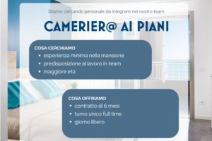 ANNUNCIO CAMERIERA AI PIANI - 14.01.2025 